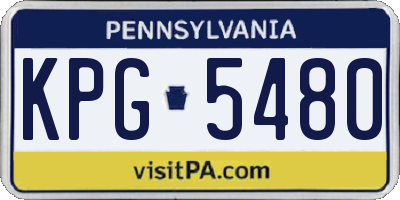 PA license plate KPG5480