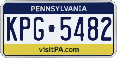 PA license plate KPG5482