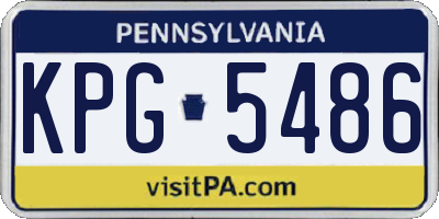 PA license plate KPG5486