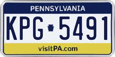 PA license plate KPG5491