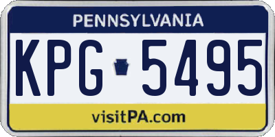 PA license plate KPG5495