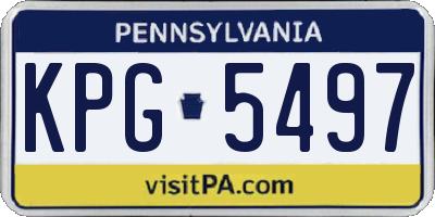PA license plate KPG5497