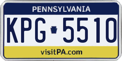 PA license plate KPG5510