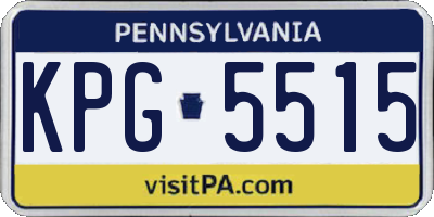 PA license plate KPG5515