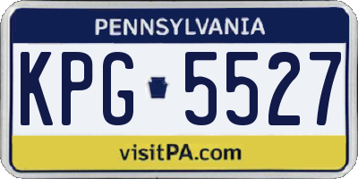 PA license plate KPG5527