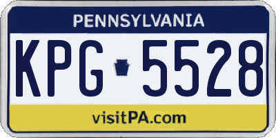 PA license plate KPG5528