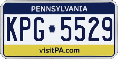 PA license plate KPG5529