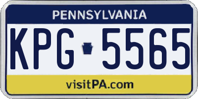 PA license plate KPG5565