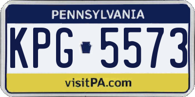 PA license plate KPG5573