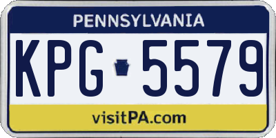 PA license plate KPG5579