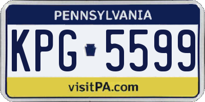 PA license plate KPG5599