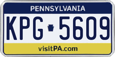 PA license plate KPG5609