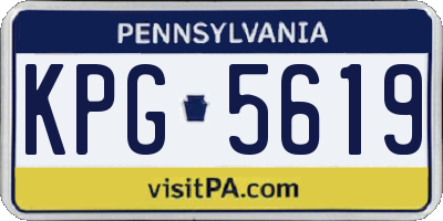 PA license plate KPG5619