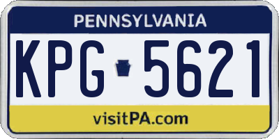PA license plate KPG5621