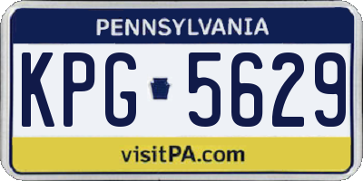 PA license plate KPG5629