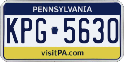PA license plate KPG5630