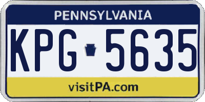PA license plate KPG5635