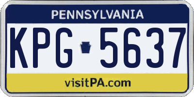 PA license plate KPG5637