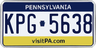 PA license plate KPG5638