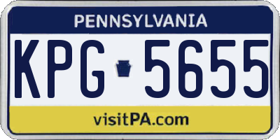 PA license plate KPG5655