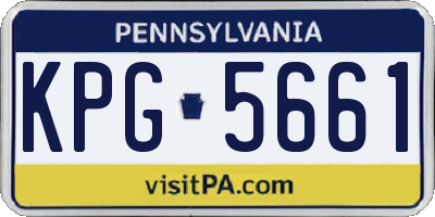 PA license plate KPG5661