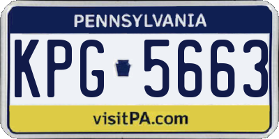 PA license plate KPG5663