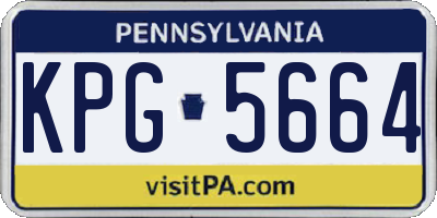 PA license plate KPG5664