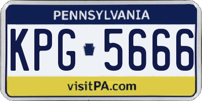 PA license plate KPG5666