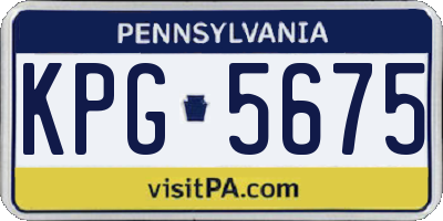 PA license plate KPG5675
