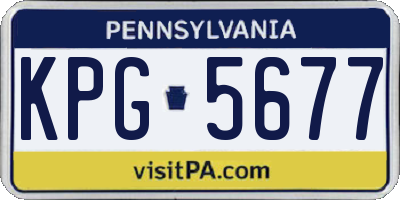 PA license plate KPG5677