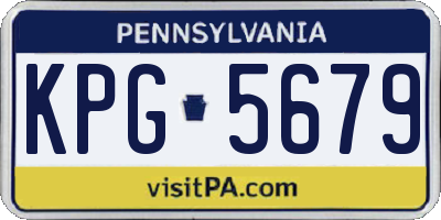 PA license plate KPG5679