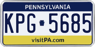PA license plate KPG5685