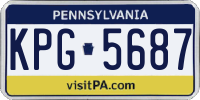PA license plate KPG5687