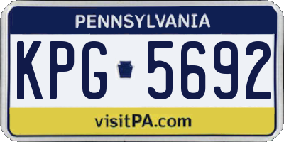 PA license plate KPG5692