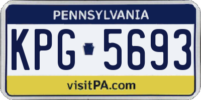 PA license plate KPG5693