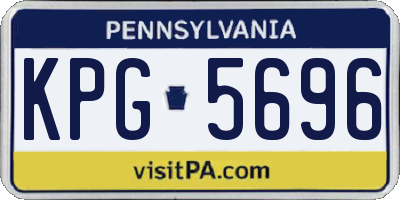 PA license plate KPG5696