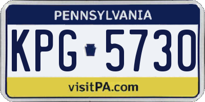 PA license plate KPG5730