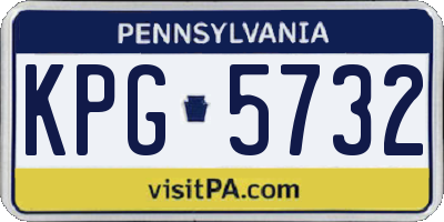 PA license plate KPG5732