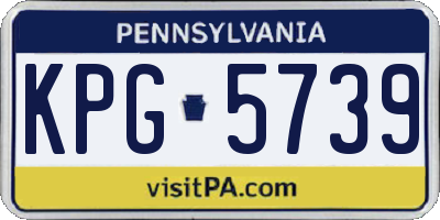 PA license plate KPG5739