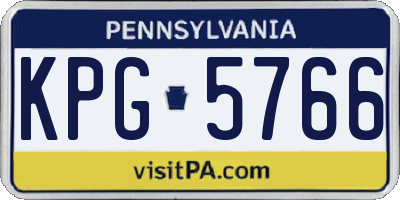 PA license plate KPG5766