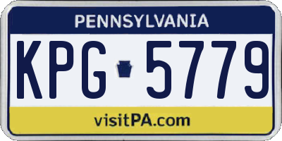 PA license plate KPG5779