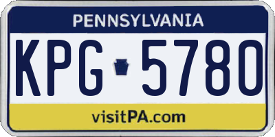 PA license plate KPG5780