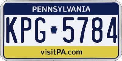 PA license plate KPG5784