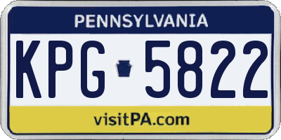 PA license plate KPG5822