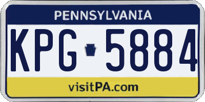PA license plate KPG5884