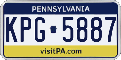 PA license plate KPG5887