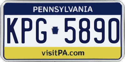PA license plate KPG5890