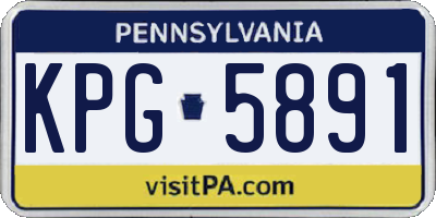PA license plate KPG5891