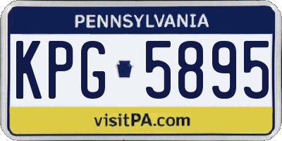 PA license plate KPG5895