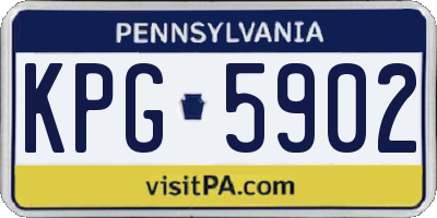 PA license plate KPG5902